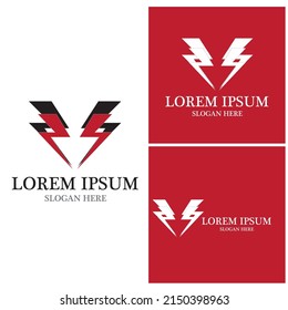 Lightning  flash  thunderbolt logo vector