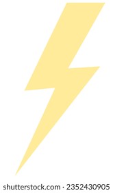 Lightning flat emoji illustration isolated on white background.