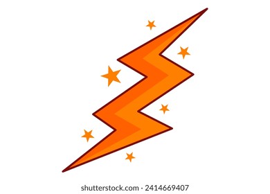 Lightning Flat Fortune Sticker Design