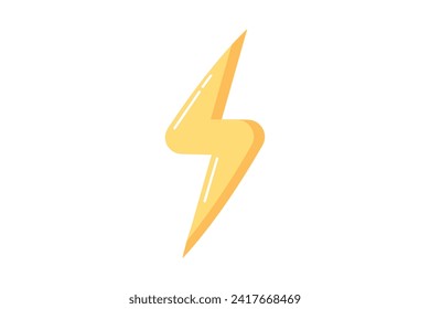 Lightning Flat Fortune Sticker Design