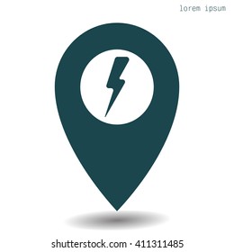 Lightning flat icon