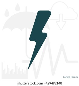 Lightning flat icon