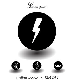 Lightning flat icon