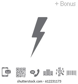 Lightning flat icon. vector illustration