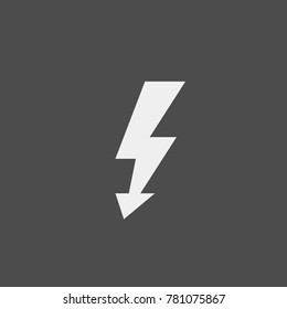 Lightning flat vector icon