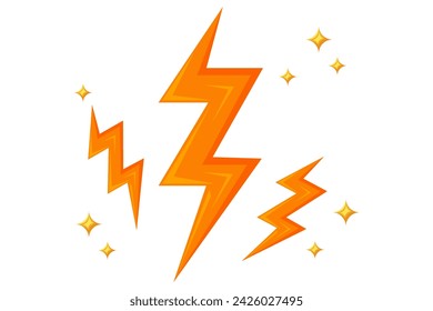 Lightning Fortune Flat Sticker Design