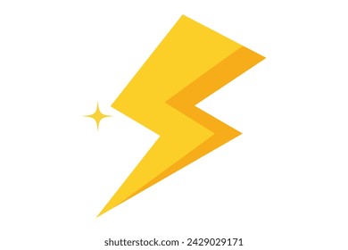 Lightning Funny Flat Sticker Design