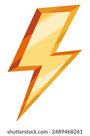 Lightning game icon. Vector cartoon game ui symbol. Gui of rpg computer or mobile game