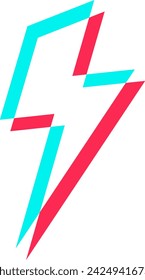 lightning glitch icon vector. icon, symbol, logo
