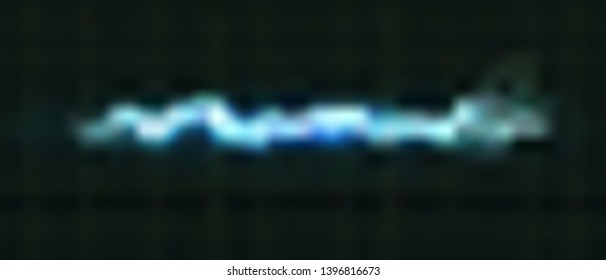 Lightning, glowing thunderbolt and brightning power shock magic lines on black background. Vector illustration
