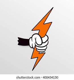 Lightning Hand Stock Vector Royalty Free Shutterstock