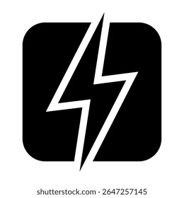 Lightning hand draw icon vector. Electric power illustration sign. Energy symbol or logo.