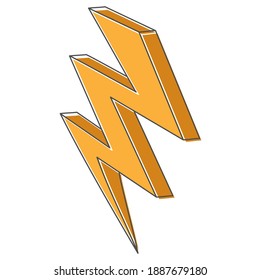 lightning hand drawn design vector illustration