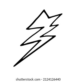 lightning hand drawn in doodle style