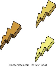 Lightning hand drawn graphic illustrations