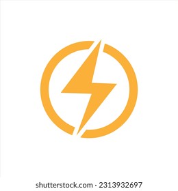 Lightning icon. Lightning bolt icon sign and symbol for apps and websites with transparent background.