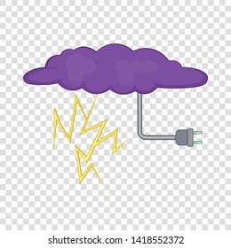 Lightning icon. Cartoon illustration of lightning vector icon for web