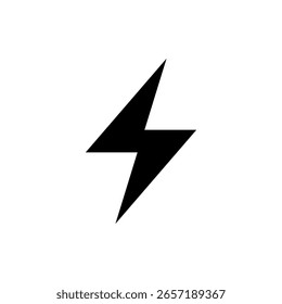 Lightning icon. Colored vector illustration.
