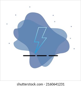 Lightning Icon Design, With Background
