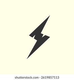 Lightning icon electric energy thunderbolt symbol graphic lightening speed power thunder bolt spark charge flash storm voltage stormy electricity danger shock warning abstract business