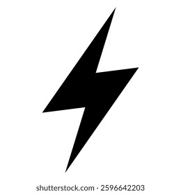 Lightning icon, electric power icon. Lightning bolt sign.