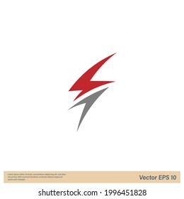 lightning icon electricity symbol simple design element
