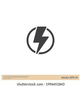 símbolo de luz símbolo de electricidad elemento de diseño simple