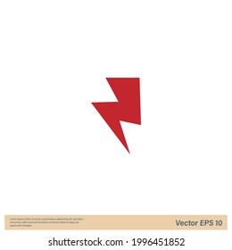 lightning icon electricity symbol simple design element