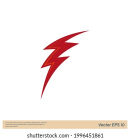 lightning icon electricity symbol simple design element