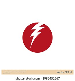 lightning icon electricity symbol simple design element