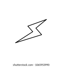 lightning icon. Element of simple icon for websites, web design, mobile app, info graphics. Thin line icon for website design and development, app development  on white background