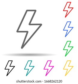 lightning icon. Element of simple icon for websites, web design, mobile app, info graphics. Thick line icon for website design and development, app development