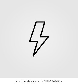 Lightning icon. Energy, charging sign.