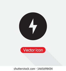 Lightning Icon, Energy Icon, Electricity Icon Vector Illustration Eps10