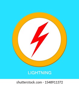 Lightning icon, energy icon. Vector illustration
