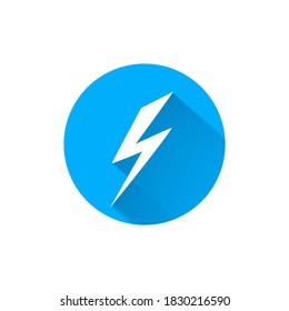 Lightning icon, energy icon. Vector illustration