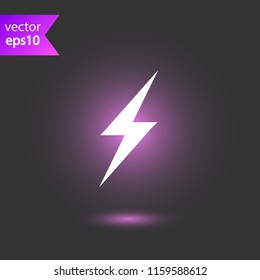 Lightning Icon. Energy Vector Icon, Lightning Sign. EPS 10 Flat Symbol