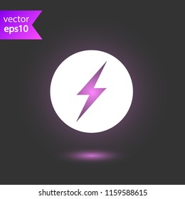Lightning icon. Energy vector icon, lightning sign. EPS 10 flat symbol