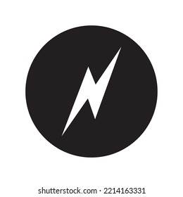 icono de relámpago. Icono de vector de energía, signo de relámpago. ilustración del vector de icono de relleno.