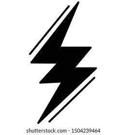 Lightning icon fill vector illustration 