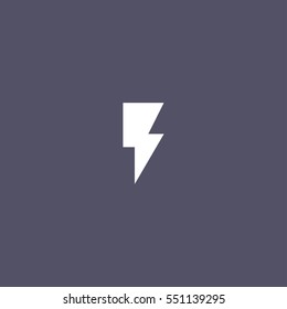 Lightning icon. flash sign