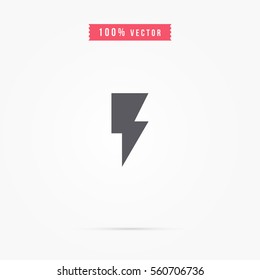 Lightning icon. flash sign