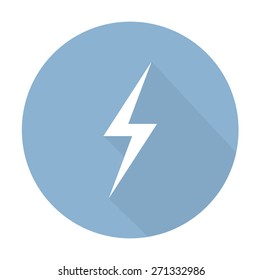 Lightning Icon Flat Design Vector Illustration.