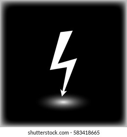 Lightning icon. flat vector style