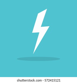 lightning icon. flat web design