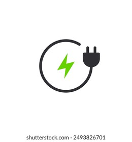 Lightning icon. High voltage. Charging location. Electric charging. Thunderbolt sign. Charging icon. Electricity sign. Electrical cable. Power socket. Electrical wire. Charger sign. Charging battery