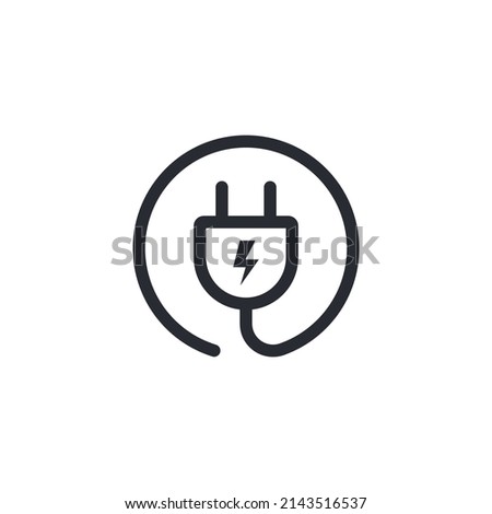 Lightning icon. High voltage. Protection against electric shock. Electric charging. Thunderbolt sign. Charging icon. Electricity sign. Electrical cable. Power socket. Electrical wire. Charger sign.