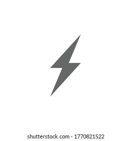 Lightning icon illustration isolated vector sign symbol. Modern simple flat warning sign.