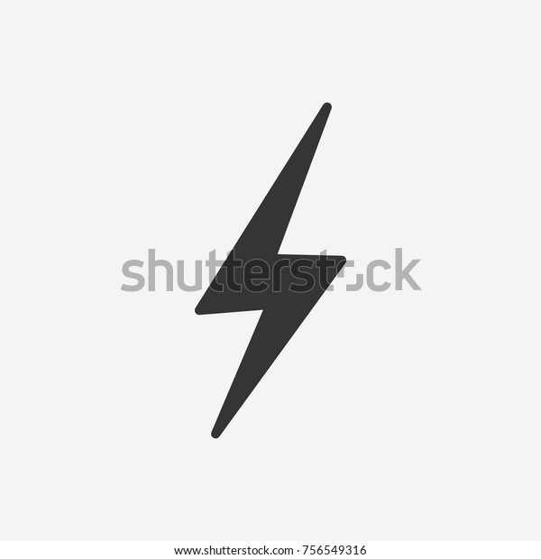 Lightning\
icon illustration isolated vector sign\
symbol