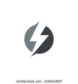 Lightning icon illustration. Thunderbolt electric, danger and power icon